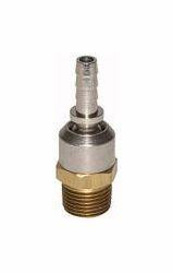 Riegler Schlauchtülle für Kupplungen NW 7,2 - NW 7,8, drehbar, Messing / Stahl vernickelt, Außengewinde, 107327