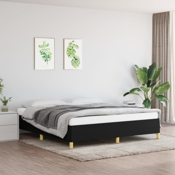 vidaXL Bettgestell Schwarz 180×200 cm Stoff, Polyester, 347183
