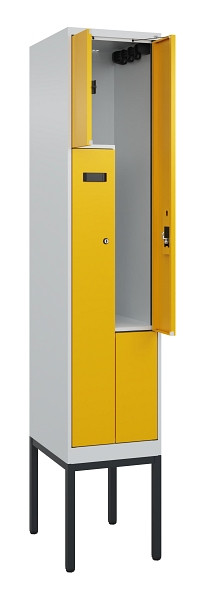 C+P Z-Spind Evolo PLUS, Gestell, 2 Fächer, 2120x400x500mm, 7035/1004, Zylinderschloss, 0490337-122 S10023