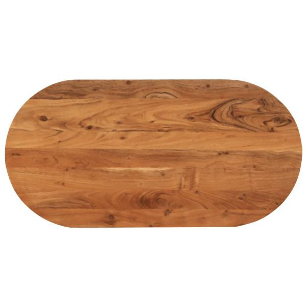 vidaXL Tischplatte 120x60x3,8 cm Oval Massivholz Akazie, 370100