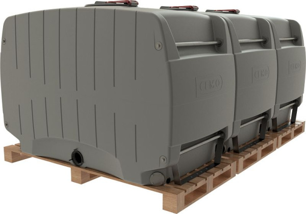 Cemo Modulfass 6000 l grau Verkettung 3 x 2000 l-Modul, 12267
