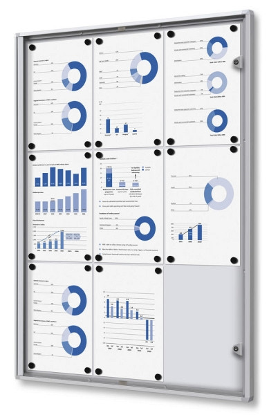 Deskin Schaukasten Metallrückwand Innenbereich, Aluminium, 711 x 26 x 963 mm, 270053
