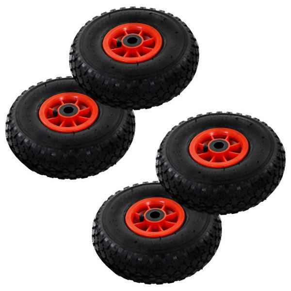 vidaXL Sackkarrenräder 4 Stück Gummi 3,00-4 (245x82), 142970