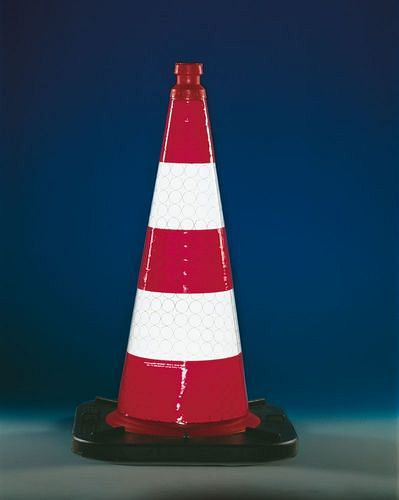 Moravia ReflexKegel, H 500 mm, voll retroreflektierend (rot-weiß), nach TL-Leitkegel, BASt 94.3 für 001, 311266