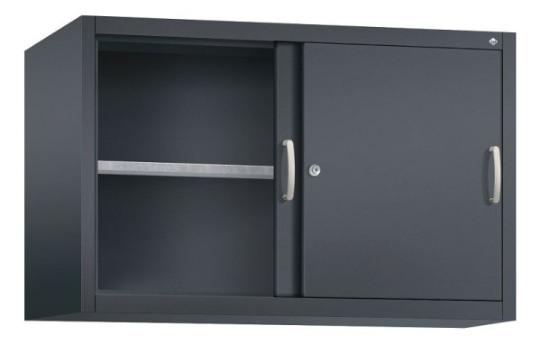 C+P Aufsatzschrank Acurado, H790xB1200xT500mm, Farbe: Schwarzgrau, Bügelgriff, 2 OH, 2055-09 S10025