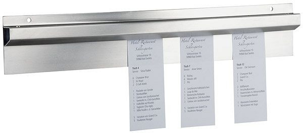 APS Bonleiste, circa 40cm (L) x 8cm (H) x 2cm, Edelstahl, mattiert, mit Kugelgreifsystem, zur Wandmontage, 88900