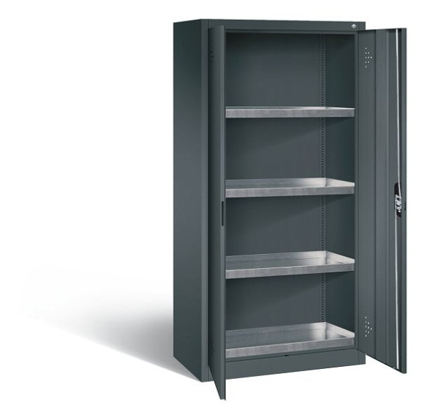 C+P Umweltschrank Acurado, H1950xB930xT500mm, Farbe: Anthrazitgrau, Muldengriff, 8921-315 S10358