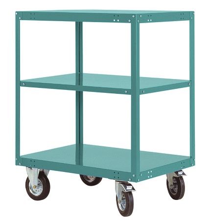 Manuflex Etagenwagen TRANSOMOBIL, mit 500 kg Tragkraft, HxBxT: 1295 x 1200 x 600 mm, wasserblau, TT4043.5021