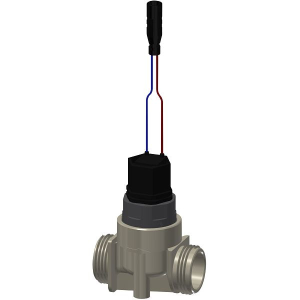 KWC Magnetventil, Anschlüsse beidseitig G 3/4 B, bistabil, mit wasserdichtem Stecker und Sieb, 6 V DC, 2030058554