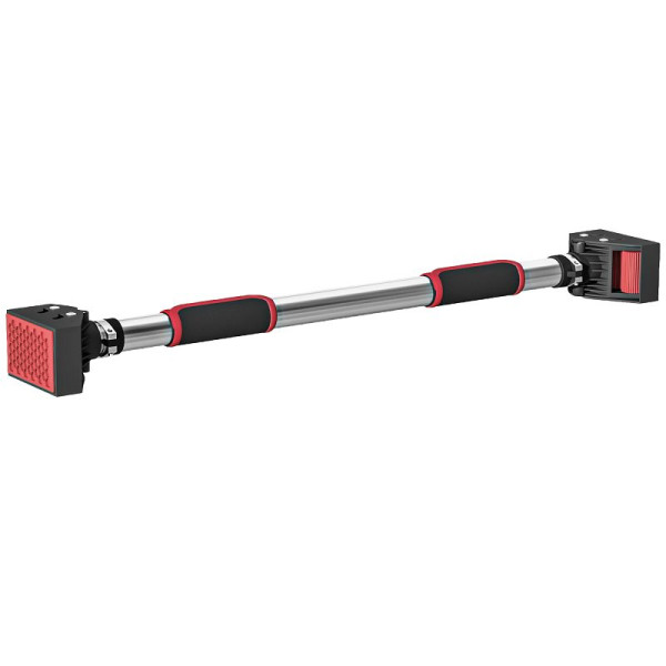 SPORTNOW Klimmzugstange für Türrahmen, verstellbar, ohne Bohren, Stahl, bis 200 kg, 75-92 x 10 x 7 cm, A91-352V00BK