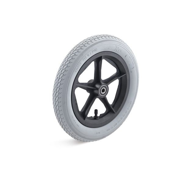 Torwegge Luftrad, Tragfähigkeit 75 kg, Rad-Ø 310 mm, Radbreite 50 mm, Achsloch-Ø 12 mm, Nabenlänge 54 mm, Radlagerung Kugellager, 0017363