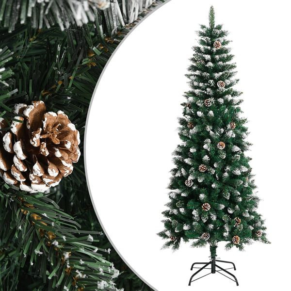 vidaXL Künstlicher Weihnachtsbaum mit Ständer Grün 180 cm PVC, 345175