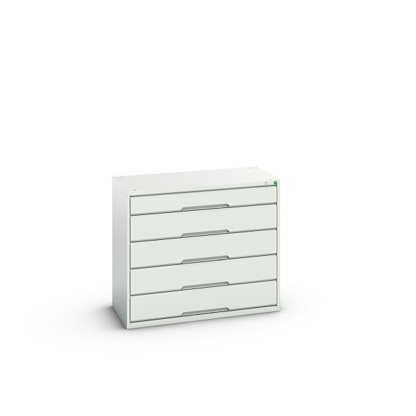 bott verso Schubladenschrank, mit 5 Schubladen, BxTxH: 1050 x 550 x 900 mm, Lichtgrau / Lichtgrau, 16925217.16