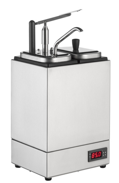 Neumärker Soßenspender 2x 3 Liter, beheizt mit 1 Pumpe und 1 Behälter, 05-51531N