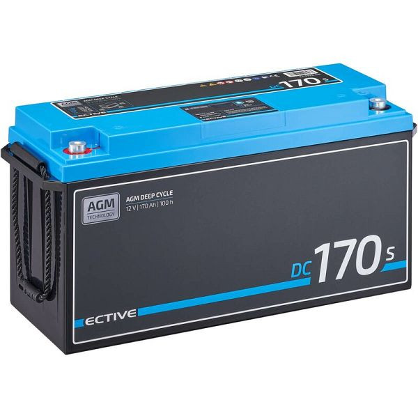 ECTIVE DC 170S AGM Deep Cycle mit LCD-Anzeige 170Ah Versorgungsbatterie, TN3801