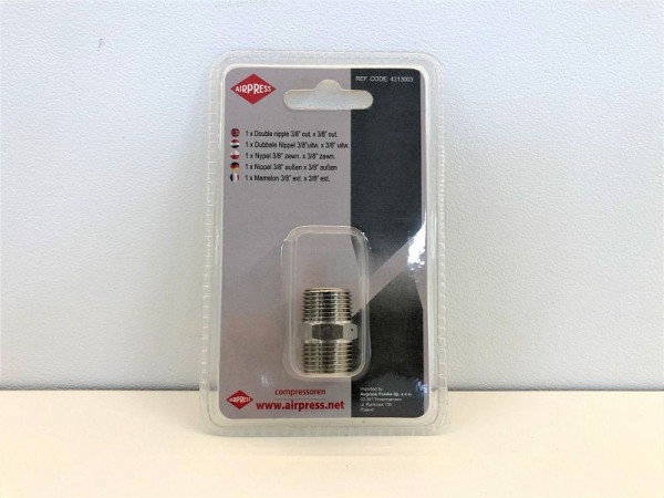 Airpress Doppelnippel 3/8" x 3/8" Außengewinde, 4313003