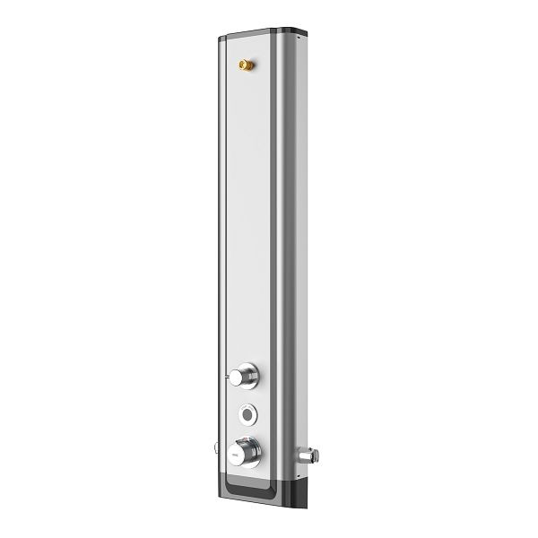 KWC DUPA, F5, elektronische Zeitsteuerung, Edelstahl, Thermostatbatterie, Umst Kopf-Handbrause, für Batterie oder Netzteilzteil, 2030062971