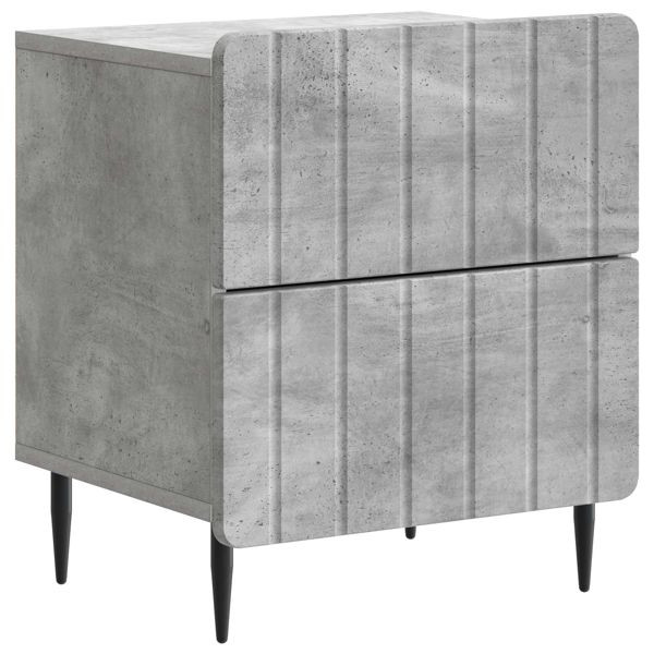 vidaXL Nachttisch Betongrau 43 x 34,5 x 49,5 cm Holzwerkstoff, 894301