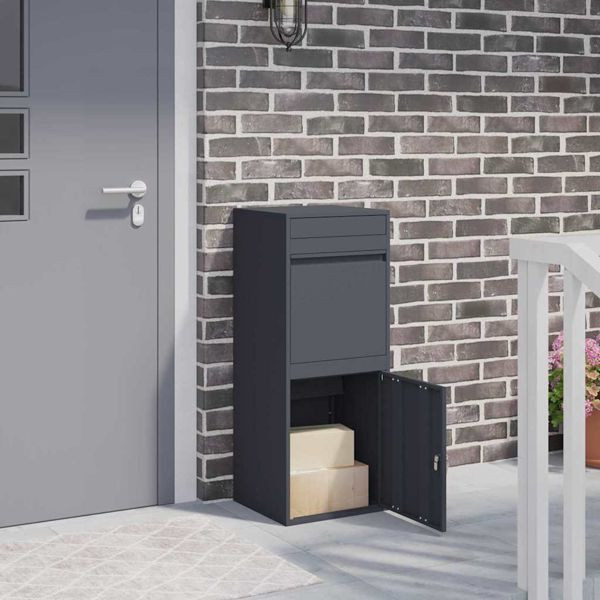 vidaXL Paketdrop-Box Anthrazit 41 x 38 x 103 cm Stahl, 874935