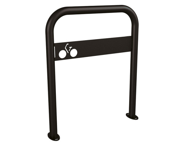 Procity Fahrradbügel mit Beschilderung - Auf Bodenplatten, RAL 9005, 294014.9005