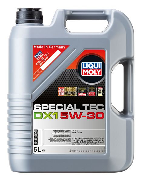LIQUI MOLY Motoröl Special Tec DX1 5W-30, Kanister Kunststoff, VE: 5 Liter, 3766