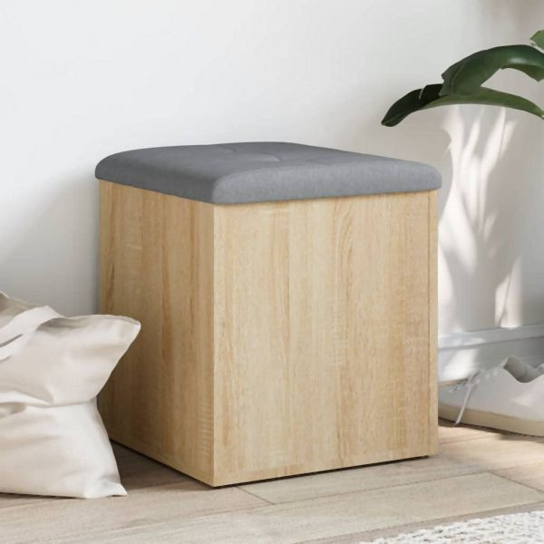 vidaXL Sitzbank mit Stauraum Sonoma-Eiche 42x42x45 cm Holzwerkstoff, 835035