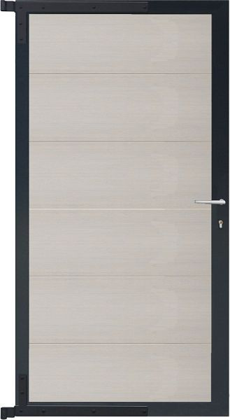 T&J ELZE-Tor-Komplettset, 90 x 173 cm, Füllung beige, Rahmen anthrazit, 44048