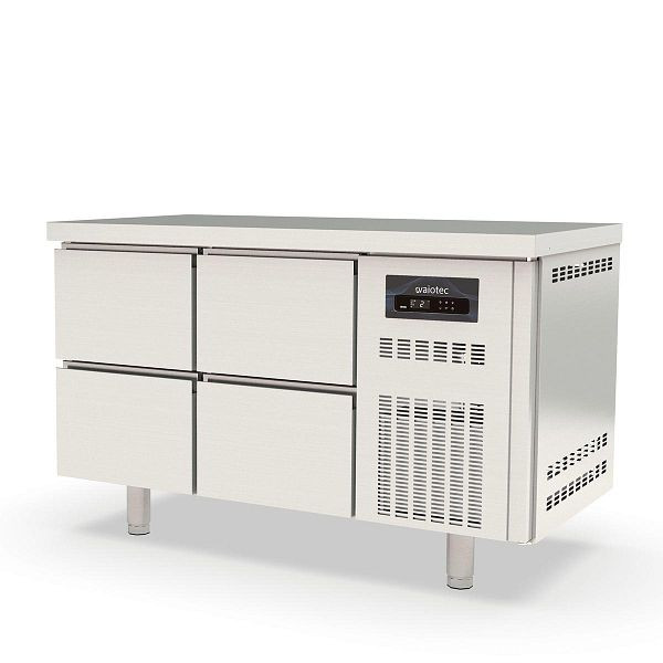 Vaiotec TOPLINE Tiefkühltisch 700 / 2-fach GN1/1 mit 4 Schubladen, 134,5x70x85 cm, 11002