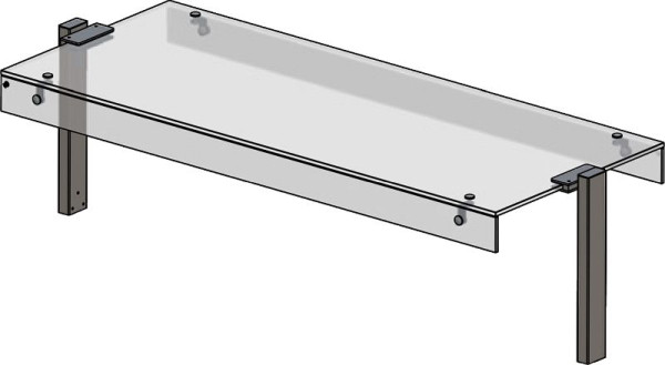 KBS Hustenschutz Doppelglas gerade Modul 2 GN 1/1, 330193
