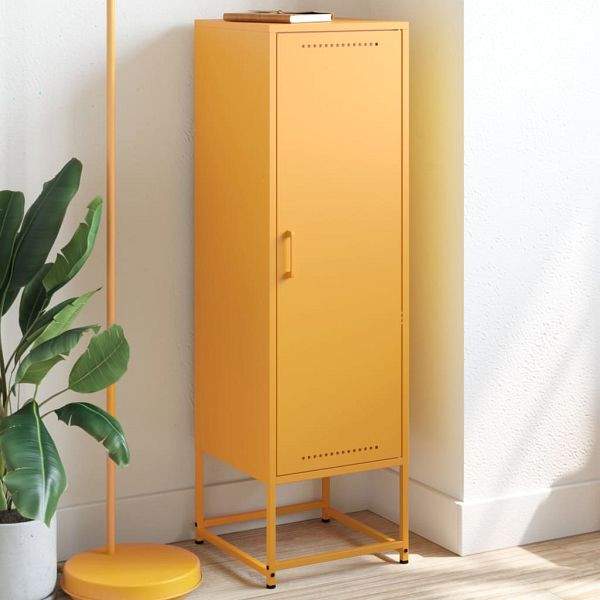 vidaXL Highboard Senfgelb 36x39x123 cm Stahl, Top-Qualität, 846527