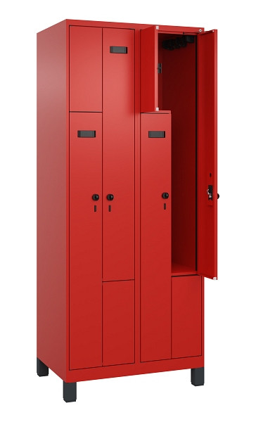 C+P Z-Spind Evolo PLUS, Füße, 4 Fächer, 1950x800x500mm, 3020/3020, Drehriegel, 049013-224 S10023