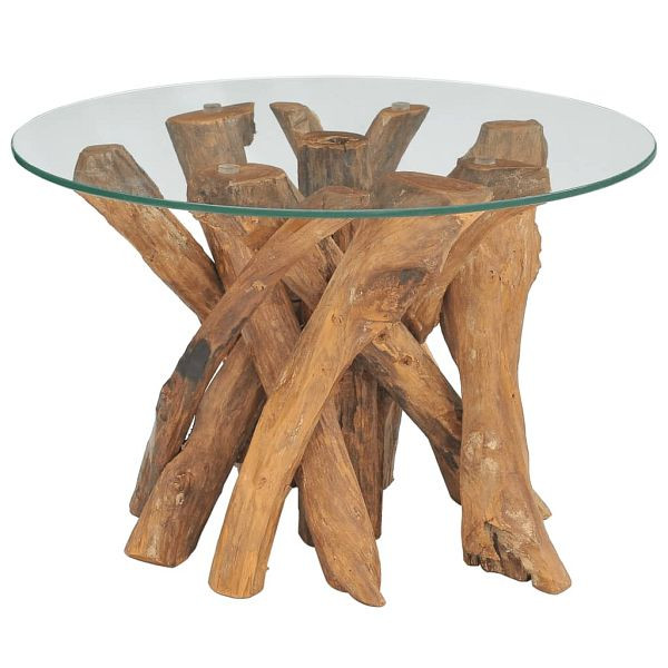 vidaXL Couchtisch Teak Massiv 60 cm, 243473