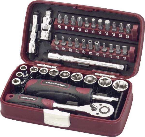 Kraftwerk 38-teilig Steckschlüsselsatz 1/4", Länge / Tiefe Produkt (mm): 197, 99073