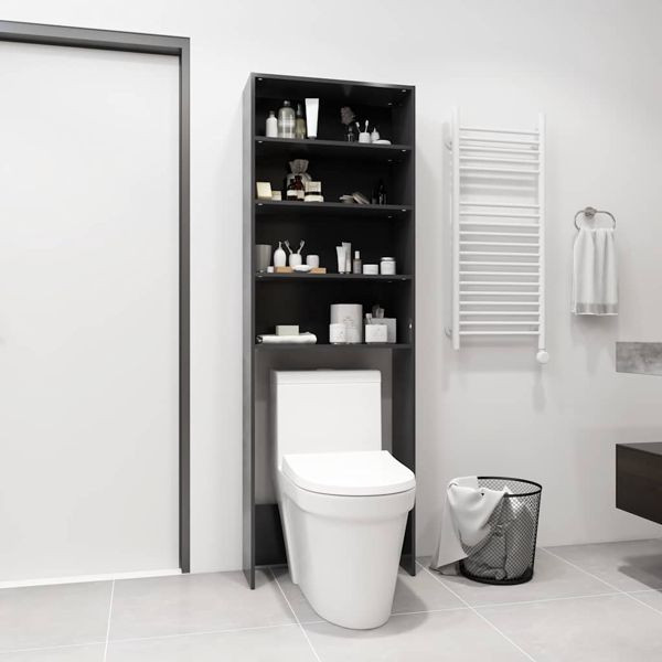 vidaXL Waschmaschinenschrank Grau 64x24x190 cm, 808406