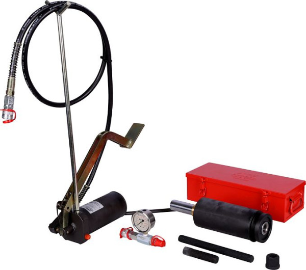 KS Tools Hydraulik-Einheit 32t mit Hydraulik- Pumpe und Manometer, 440.0585