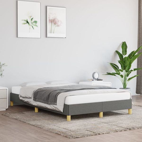 vidaXL Bettgestell Dunkelgrau 120x200 cm Stoff, 346803, 8720287168522