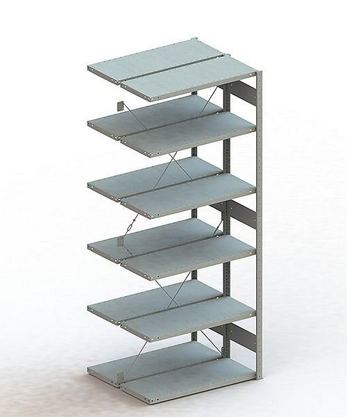 Meta S3 Steckregal CLIP 150 DAR 2500x1000x400 mm, verzinkt, Bodenanzahl: 2 x 6, 200180807