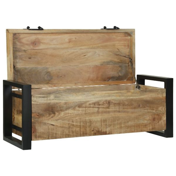 vidaXL Aufbewahrungstruhen 80x30x30cm Massivholz Mango und Metall, 4015973