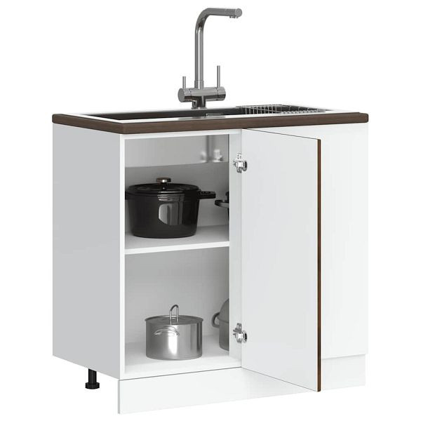 vidaXL Küchenunterschrank Porto Räuchereiche Holzwerkstoff, 854303