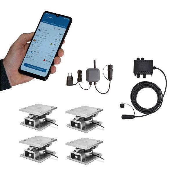 AGRIS Silowägemodule / Waage 3 x 2.5t mit Onsenso Onlineüberwachung, AGWSBS2.T3-ON