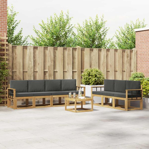 vidaXL Outdoor-Sofagarnitur 7-teilig, 3387361, 8721288778697