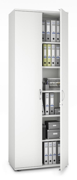 Deskin Flügeltürenschrank MULTI M pro, Dekor: Weiß, BxHxT: 800 x 2250 x 420 mm, 256540