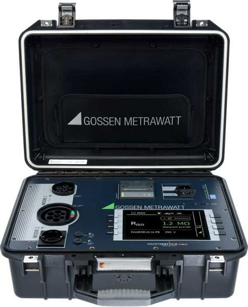 Gossen Metrawatt Tester zur normativen Überprüfung von Ladeleitungen Mode 2 (IC-CPD) und Mode 3, M525K
