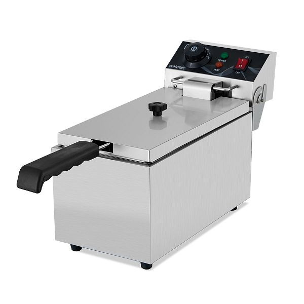 Vaiotec EASYLINE Elektro Fritteuse 1 Becken 6 Liter, Temperaturbereich bis 200°C, 19x44x27,5 cm, 11029