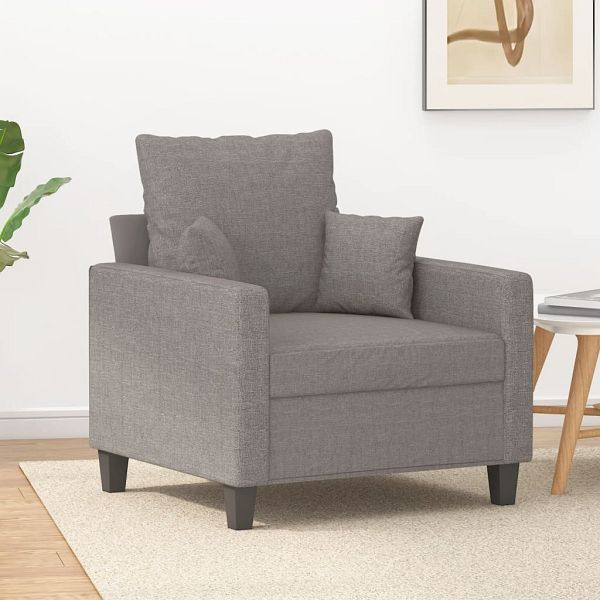vidaXL Sessel Taupe 60 cm Stoff, Füllung: Schaumstoff, 359258