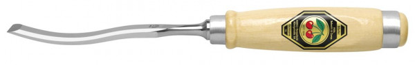 Kirschen Stechbeitel mit Weißbuchenheft, 20 mm, geschwungene Form, 1051020