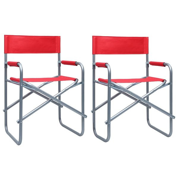 vidaXL Regiestühle 2 Stück Stahl Rot, 47919, 8719883760087