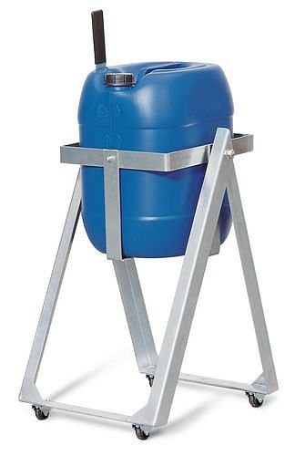 DENIOS Abfüllbock AB 30-V aus Stahl, verzinkt, für 20- / 30-Liter-Ballons, 122918