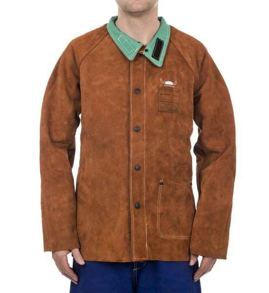 ELMAG Schweißerjacke Größe L, WELDAS 44-7300/P L, STEERSOtuff® Spalt-Rindleder, Länge: 81 cm, Brust-Ø 112 cm, 59181