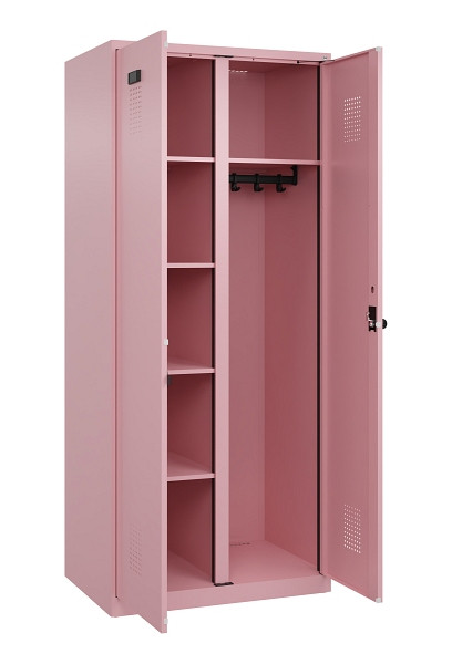 C+P Wäsche-/Garderobenspind Evolo PLUS, 2 Abteile, 1850x800x500mm, 3015/3015, Drehriegel, 049600-22 S10024